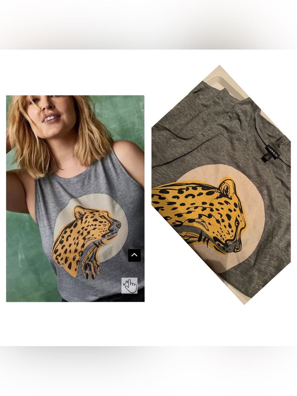 Torrid Grey Leopard Circle Graphic Tank Top - Casual Women’s Tank